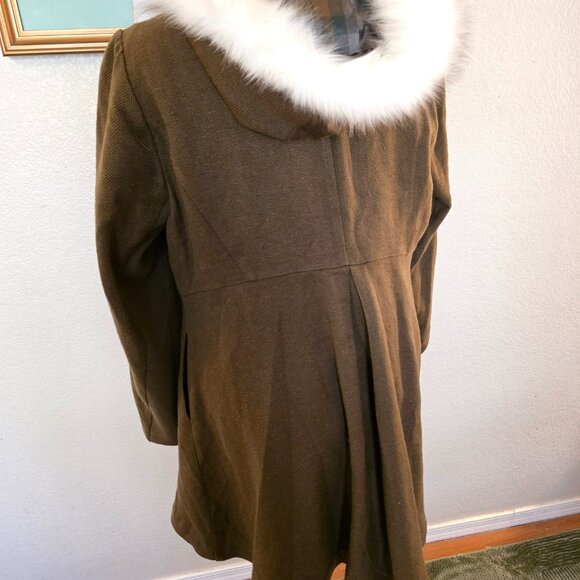 Torrid Outlander Coat Fur Tweed Riding Coat Jacket 0 - Picture 10 of 15